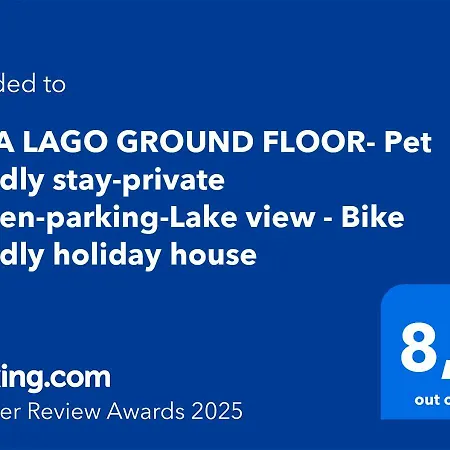 Ground Floor Lakeside Winter Escape Garden & Comfort On Appartamento